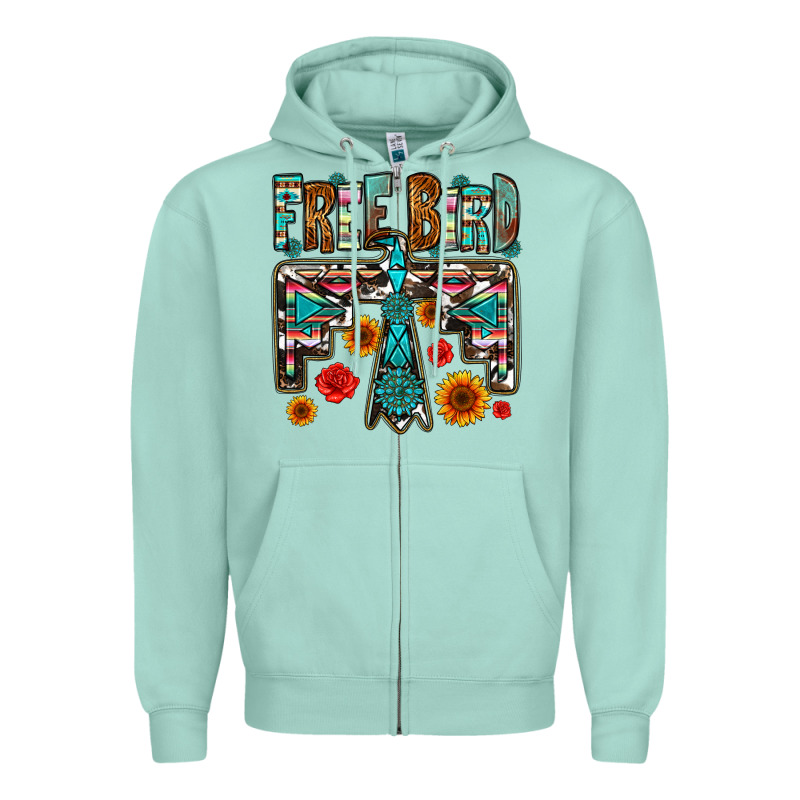Western Free Bird Zipper Hoodie by OliviaCreatesArt | Teevron