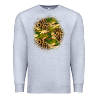 Camouflage And Leopard Patch Premium Sweatshirt | Teevron