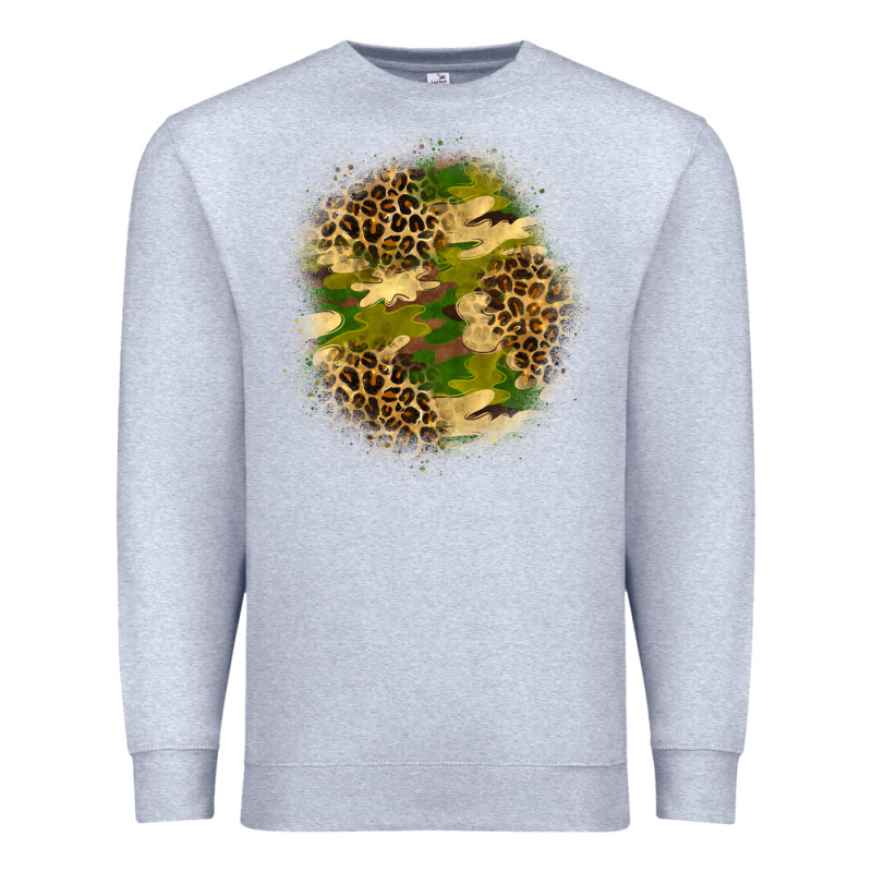 Camouflage And Leopard Patch Premium Sweatshirt by BundleAndBundleShop | Teevron