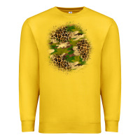 Lemon camouflage and leopard patch Premium Sweatshirt - BundleAndBundleShop