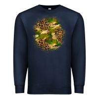 Navy camouflage and leopard patch Premium Sweatshirt - BundleAndBundleShop