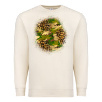 Sandshell camouflage and leopard patch Premium Sweatshirt - BundleAndBundleShop
