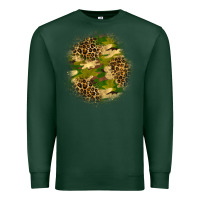 Sports Green camouflage and leopard patch Premium Sweatshirt - BundleAndBundleShop
