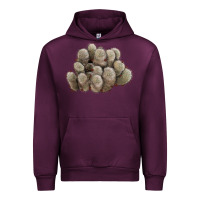 Mauve Wine brown flowered cactus Urban Hoodie - LillyAllenDesigns