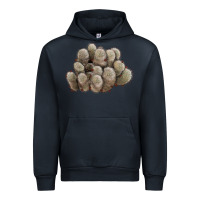 Navy brown flowered cactus Urban Hoodie - LillyAllenDesigns