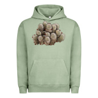 Pigment Oil Green brown flowered cactus Urban Hoodie - LillyAllenDesigns