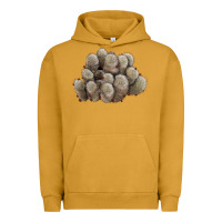Pigment Peanut Butter brown flowered cactus Urban Hoodie - LillyAllenDesigns