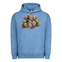 Pigment Pebble Blue brown flowered cactus Urban Hoodie - LillyAllenDesigns