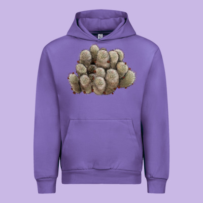 Brown Flowered Cactus Urban Hoodie Designed By Lillyallendesigns