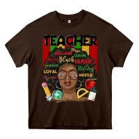 Chocolate Brown black woman teacher Heavy Core Tee - MaliasSmallBusiness