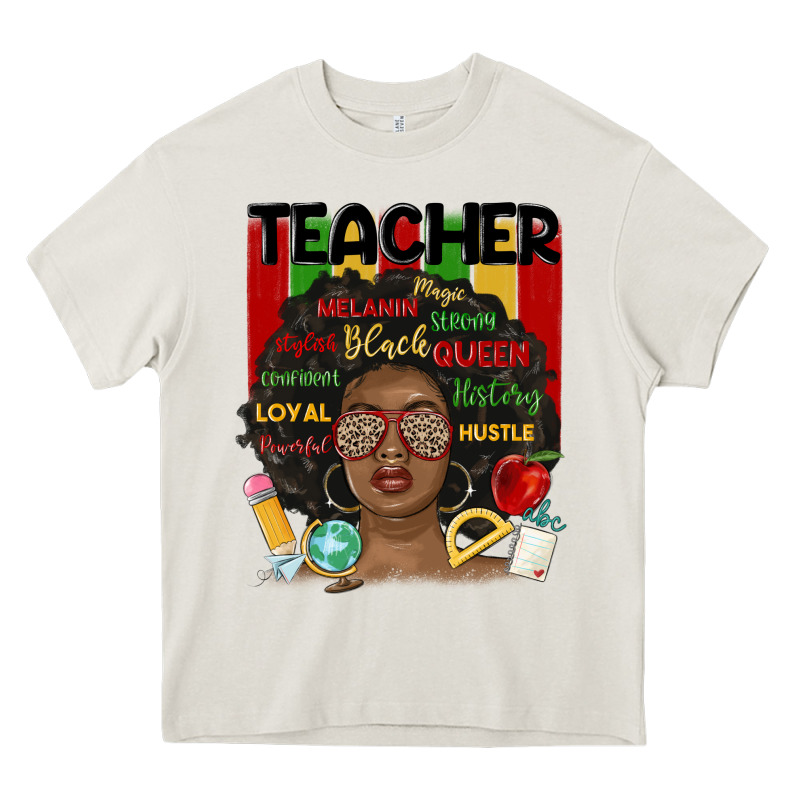 Black Woman Teacher Heavy Core Tee by MaliasSmallBusiness | Teevron