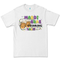 White mardi gras drinking team Premium Tee - MaliasSmallBusiness