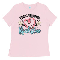 Bubblegum Pink educational rockstar Ladies Tee - MaliasSmallBusiness