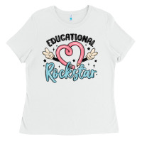 White educational rockstar Ladies Tee - MaliasSmallBusiness