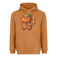 Meerkat Gingerbread Cookie Man Hot Cocoa Coffee Heavyweight Hoodie - FaDigitalArtStudio