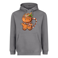 Storm Gingerbread Cookie Man Hot Cocoa Coffee Heavyweight Hoodie - FaDigitalArtStudio