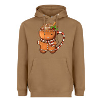 Toasted Coconut Gingerbread Cookie Man Hot Cocoa Coffee Heavyweight Hoodie - FaDigitalArtStudio