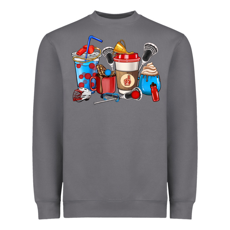 Lacrosse Coffee Cups Heavyweight Sweatshirt by HowdyJamesFarm | Teevron