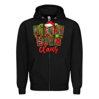 Black christmas jelly bean claus Zipper Hoodie - FaDigitalArtStudio