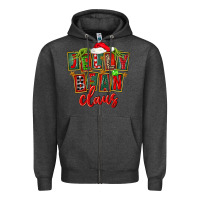 Charcoal Heather christmas jelly bean claus Zipper Hoodie - FaDigitalArtStudio