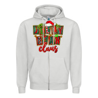 Dove Grey christmas jelly bean claus Zipper Hoodie - FaDigitalArtStudio