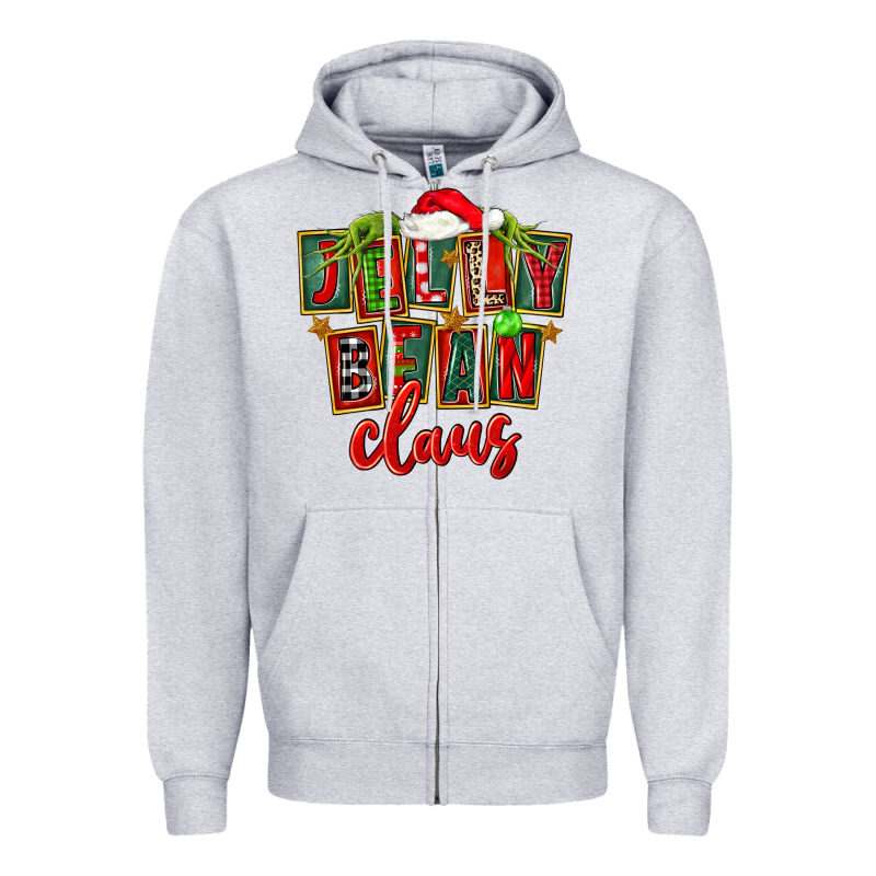 Christmas Jelly Bean Claus Zipper Hoodie by FaDigitalArtStudio | Teevron