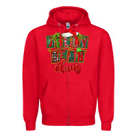 Red christmas jelly bean claus Zipper Hoodie - FaDigitalArtStudio