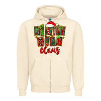Sandshell christmas jelly bean claus Zipper Hoodie - FaDigitalArtStudio