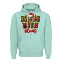 Seafoam christmas jelly bean claus Zipper Hoodie - FaDigitalArtStudio
