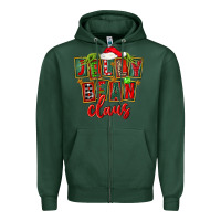 Sports Green christmas jelly bean claus Zipper Hoodie - FaDigitalArtStudio