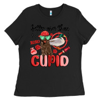 Black better aim than cupid with dog and duck Ladies Tee - MaliasSmallBusiness