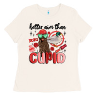 Bone better aim than cupid with dog and duck Ladies Tee - MaliasSmallBusiness