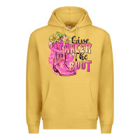 Antique Gold give cancer the boot Premium Hoodie - FaDigitalArtStudio