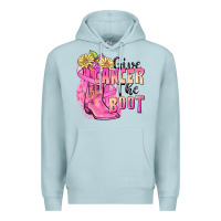 Blue Mist give cancer the boot Premium Hoodie - FaDigitalArtStudio