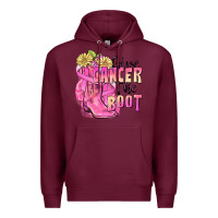 Burgundy give cancer the boot Premium Hoodie - FaDigitalArtStudio