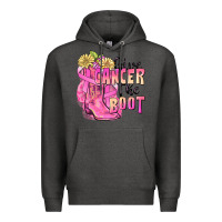 Charcoal Heather give cancer the boot Premium Hoodie - FaDigitalArtStudio