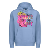 Colony Blue give cancer the boot Premium Hoodie - FaDigitalArtStudio