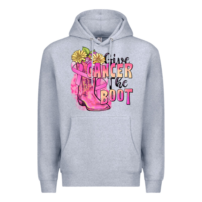 Give Cancer The Boot Premium Hoodie by FaDigitalArtStudio | Teevron