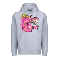 Heather Grey give cancer the boot Premium Hoodie - FaDigitalArtStudio