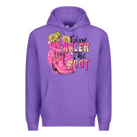 Purple give cancer the boot Premium Hoodie - FaDigitalArtStudio