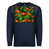 Navy halloween pumpkin mouse pad Premium Sweatshirt - BundleAndBundleShop