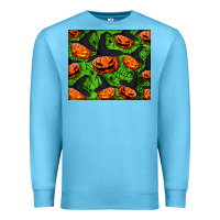 Ocean Blue halloween pumpkin mouse pad Premium Sweatshirt - BundleAndBundleShop