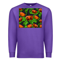 Purple halloween pumpkin mouse pad Premium Sweatshirt - BundleAndBundleShop
