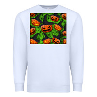 White halloween pumpkin mouse pad Premium Sweatshirt - BundleAndBundleShop