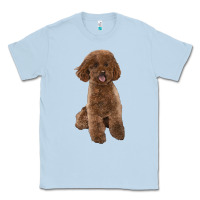 Dusty Blue Poodles Dog lllustrations Classic Tee - LillyAllenDesigns