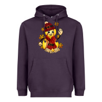 Plum Softball Christmas With Hat And Glove Heavyweight Hoodie - FaDigitalArtStudio