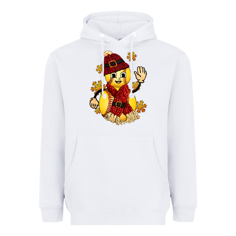 Softball Christmas With Hat And Glove Heavyweight Hoodie by FaDigitalArtStudio | Teevron