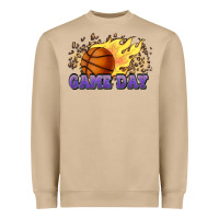 Mushroom game day basketball leopard flames fireball Heavyweight Sweatshirt - HowdyJamesFarm
