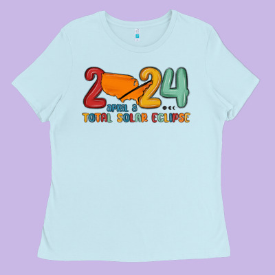 Total Solar Eclipse Ladies Tee Designed By Maliassmallbusiness