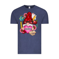 Vintage Denim valentines day teacher gnome Vintage Tee - RanaPortraitStore